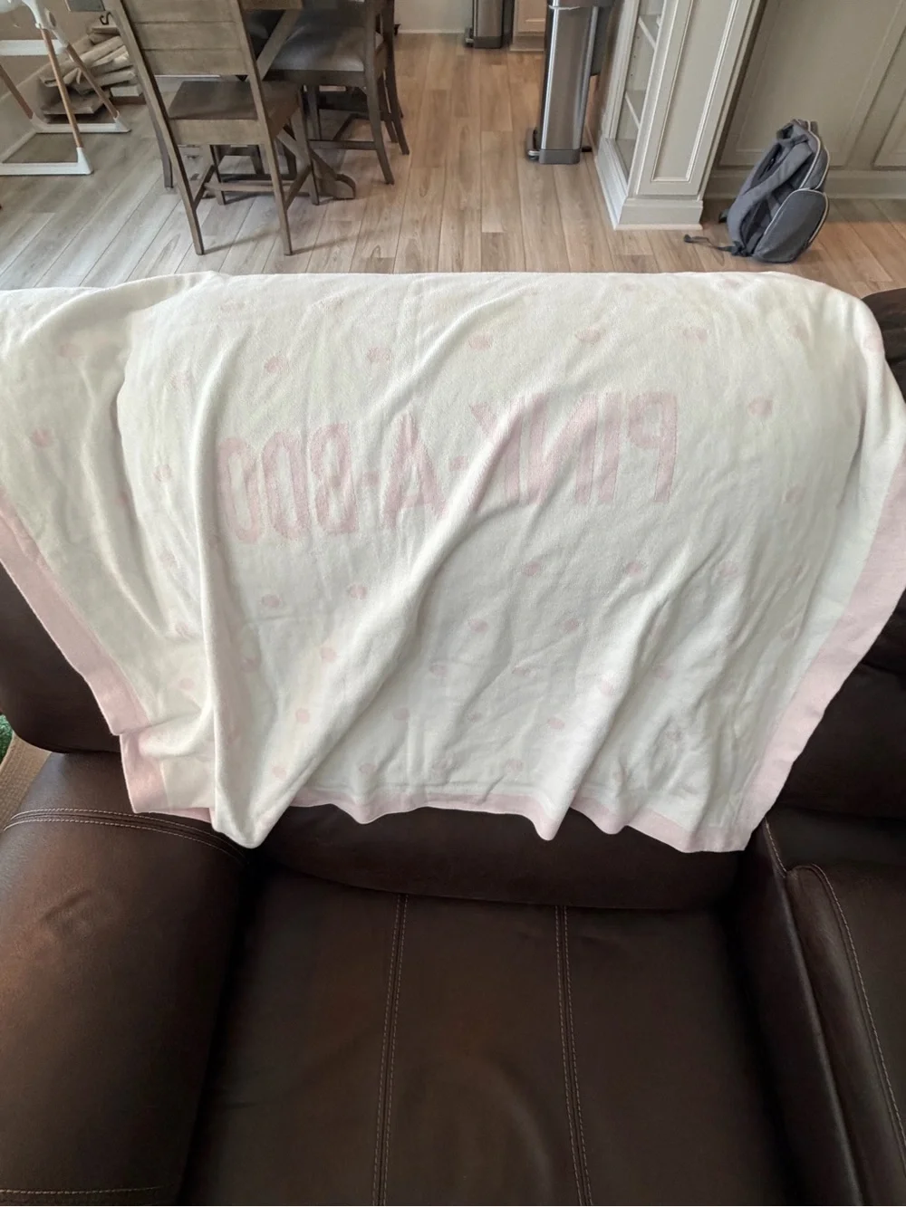 Kate Spade Pale Pink Dot 'PINK-A-BOO' Baby Blanket